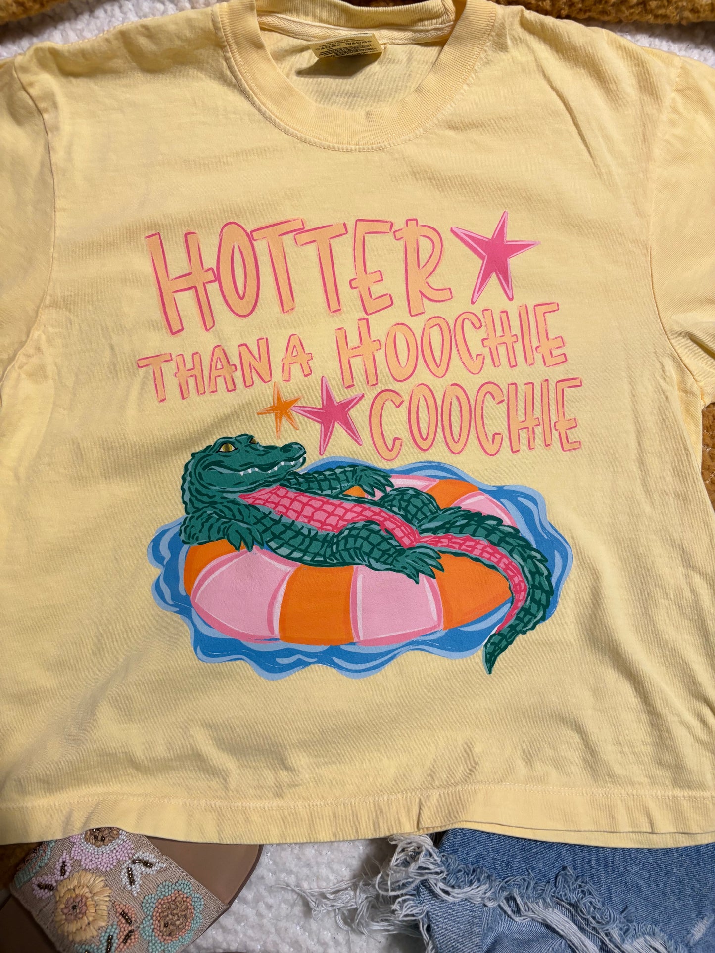 HOTTER THAN A HOOCHIE COOCHIE tee shirt