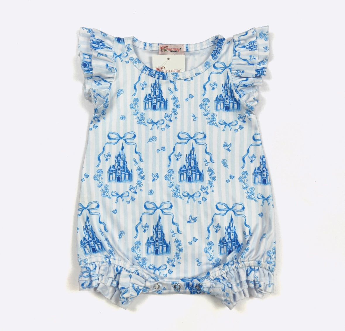 Baby Blue Castle Romper