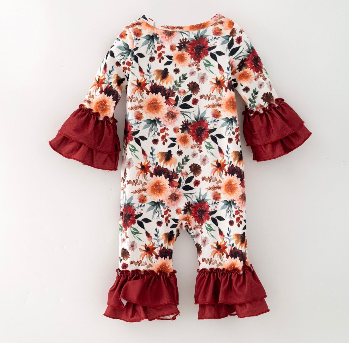 Mahogany Ruffle Romper