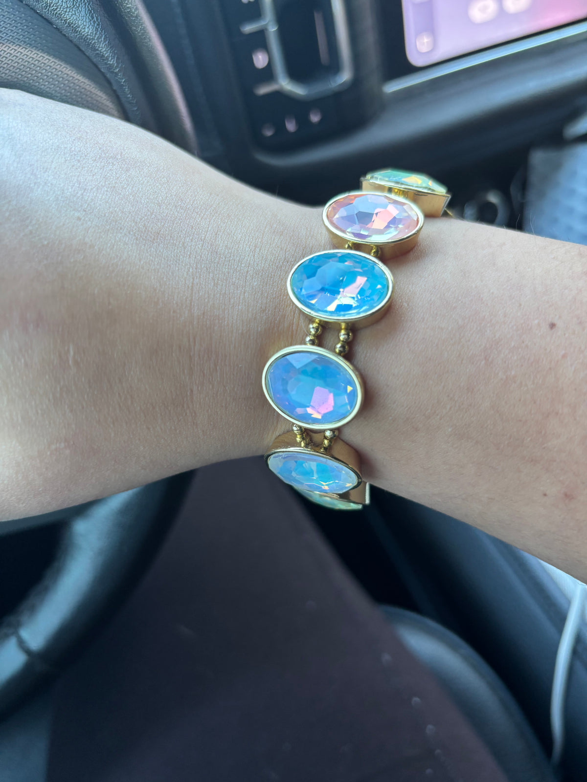 Pastel multi AB Stretch Bracelet
