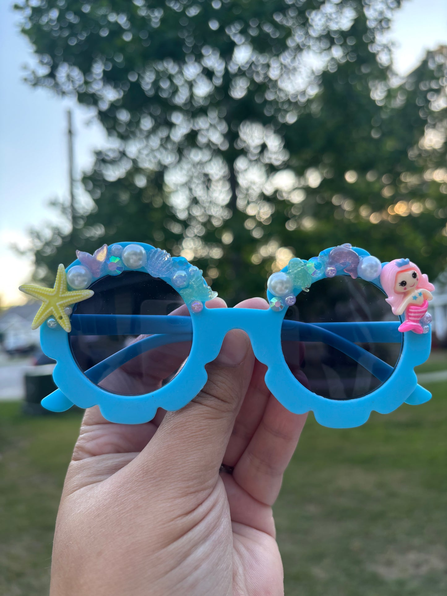 Blue Mermaid Glasses