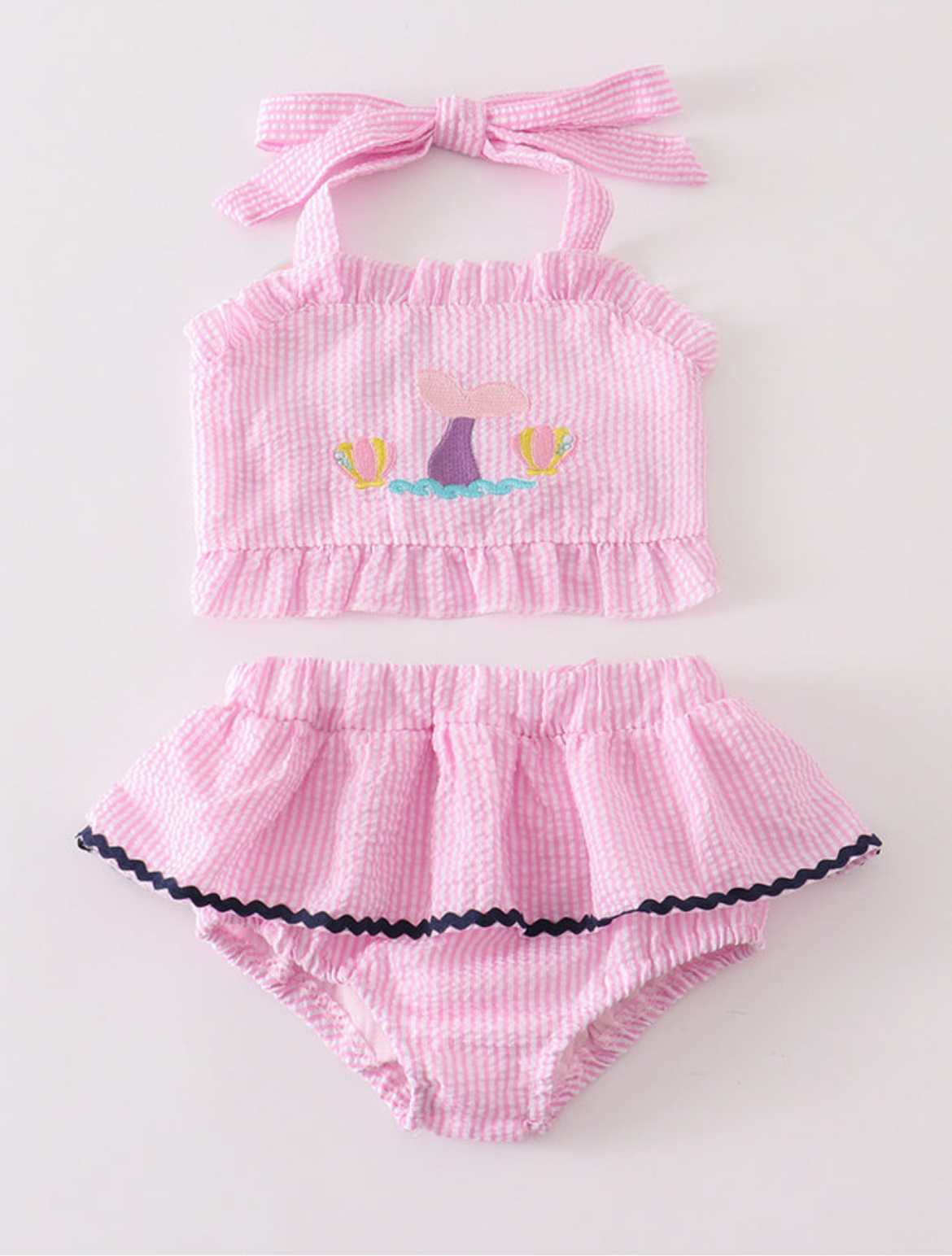 Mermaid Seersucker 2 piece Swim