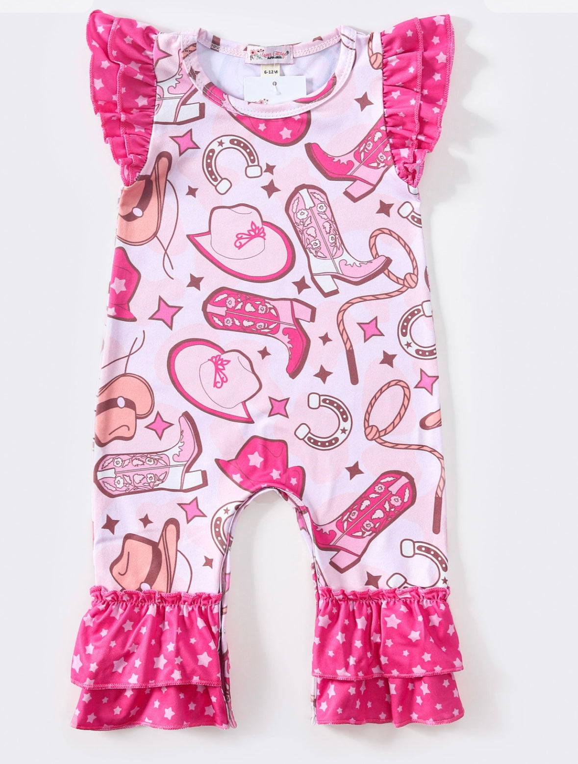 Cowgirl Star Baby Romper
