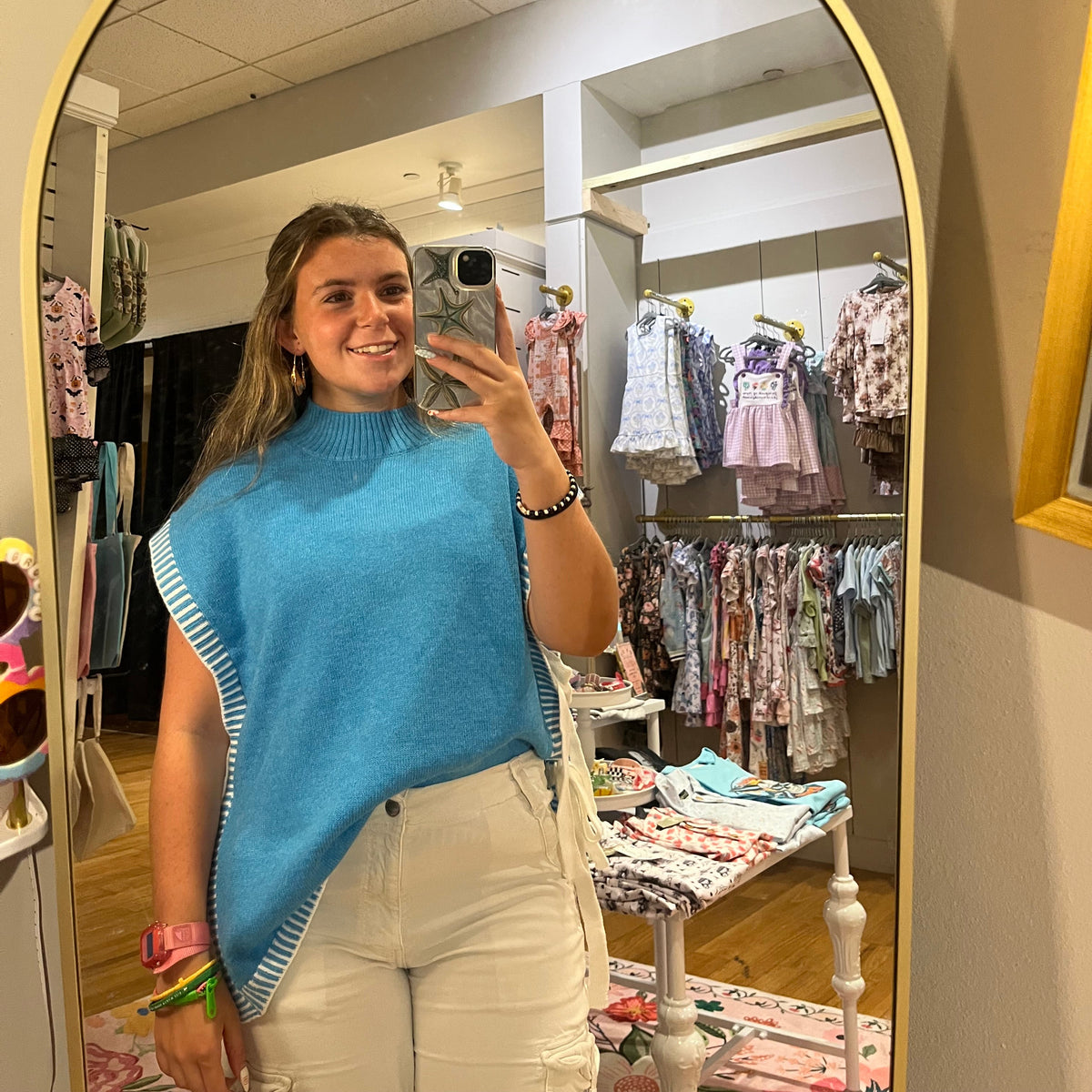 Women’s Blue Knot Side Sweater