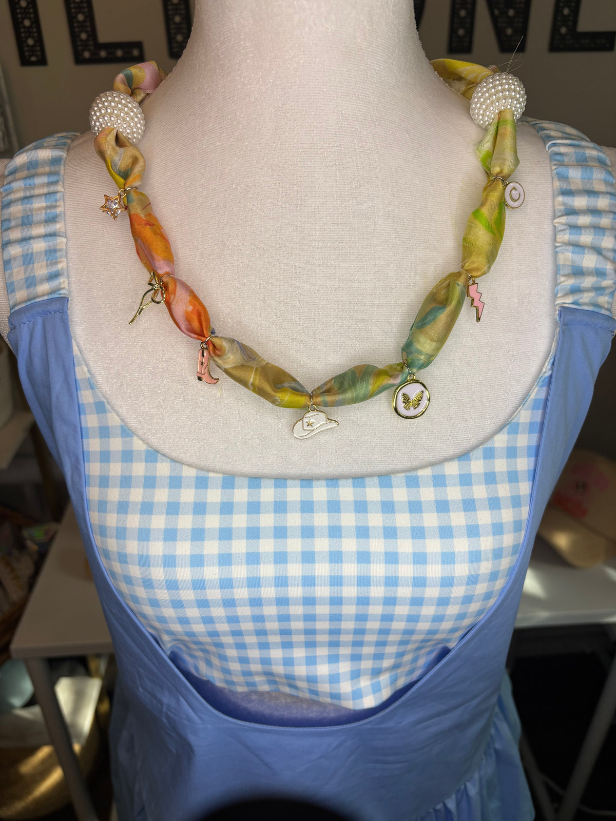 Custom scarf necklace