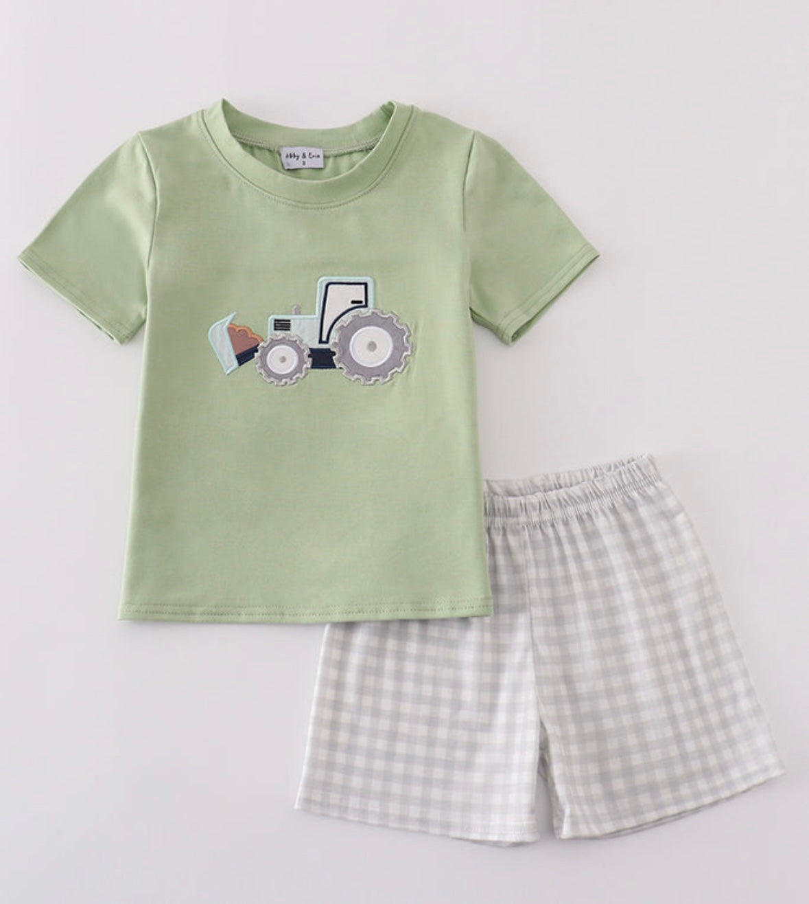 Tractor Embroidered Boys Set