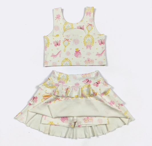 Princess Girls Athletic Ruffle Skort Set