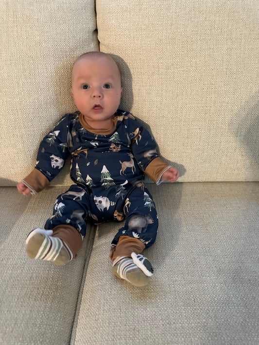 Woodland Creature Baby Romper