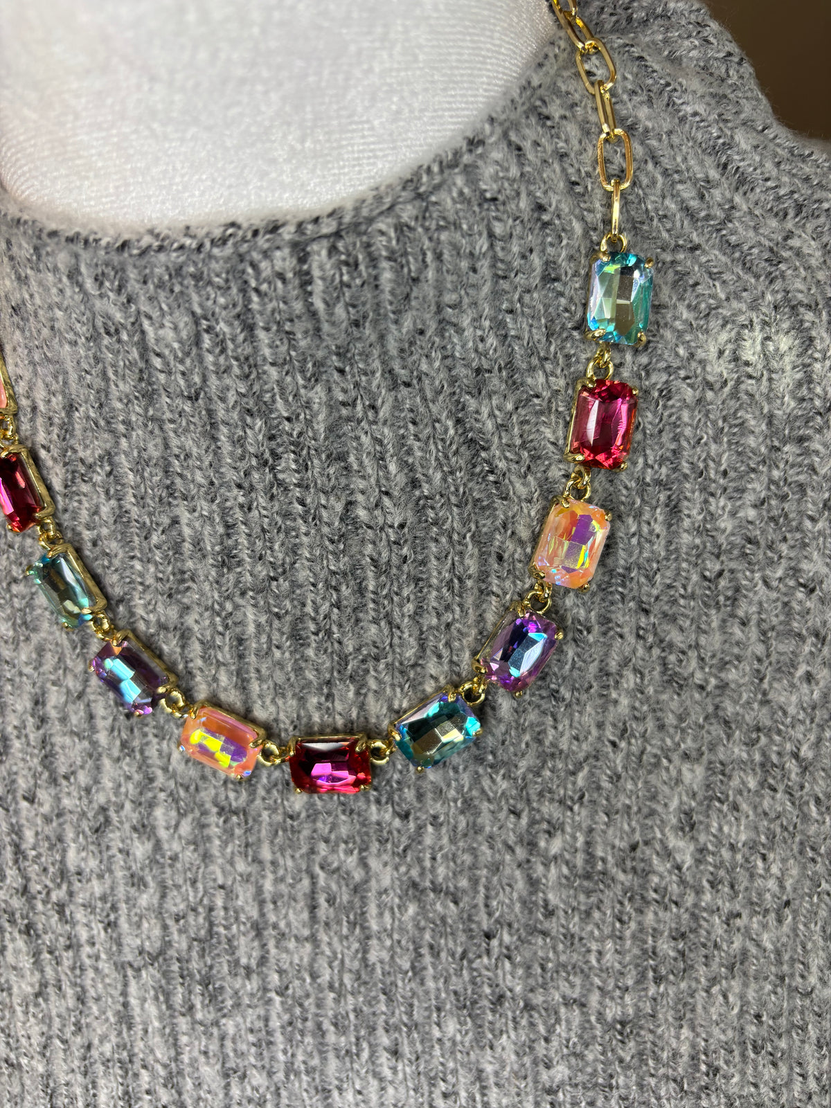 MULTI AB Crystal Necklace