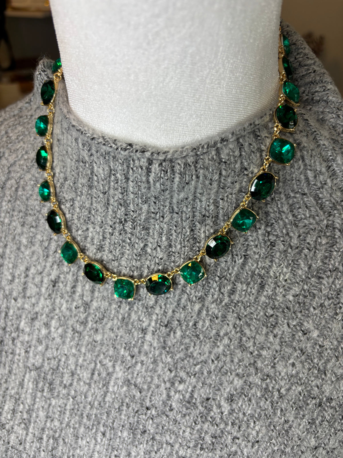 Green 18k Gold Necklace