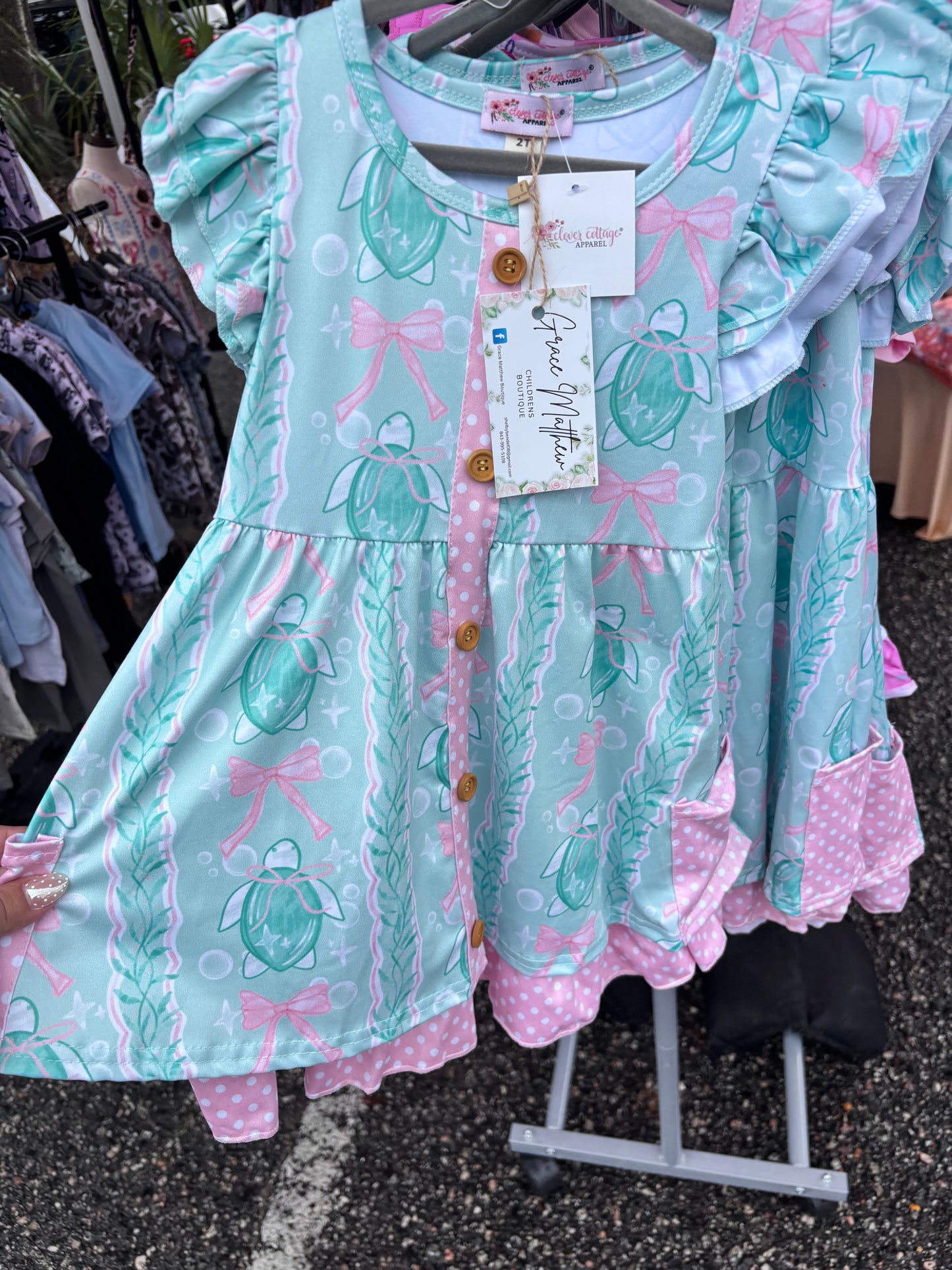 Turtle Coquette Twirl Dress