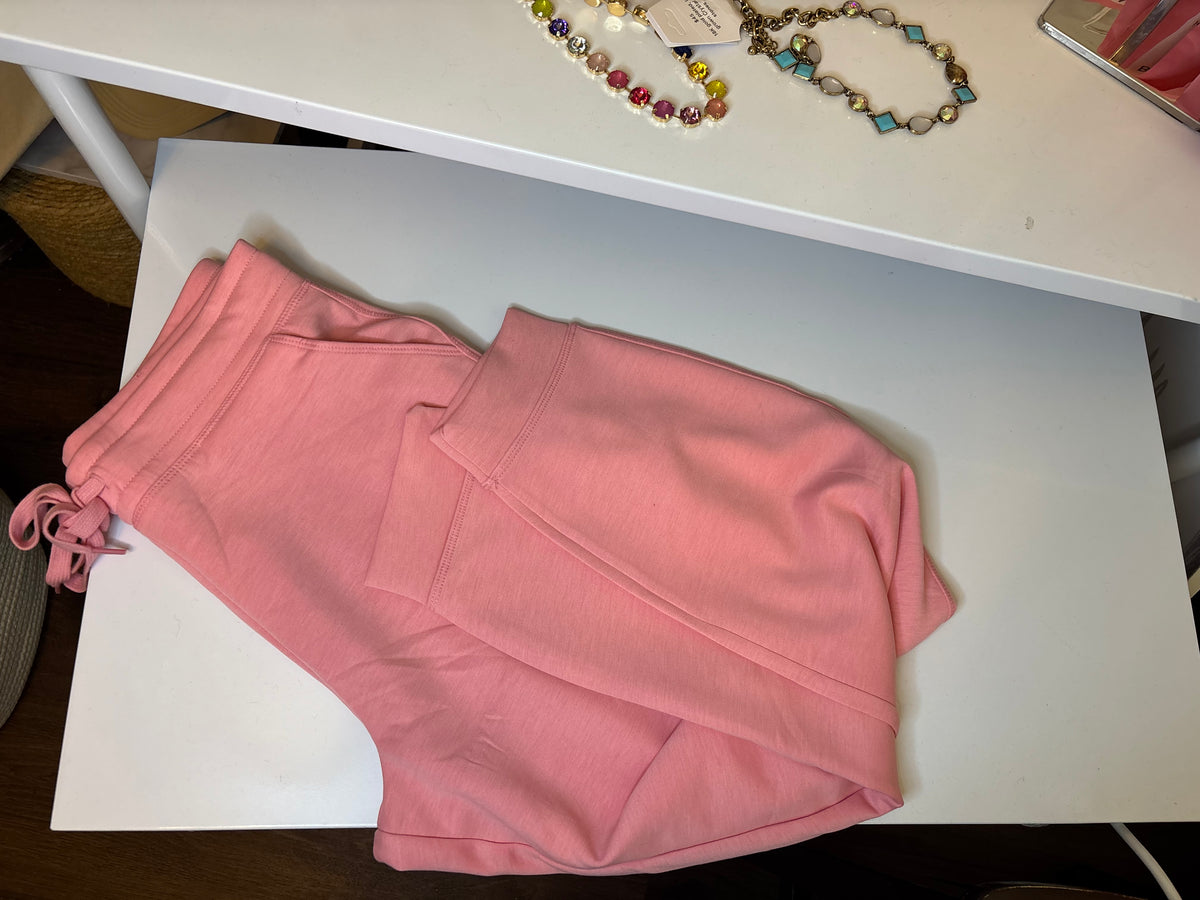 Candy Pink super soft scuba joggers
