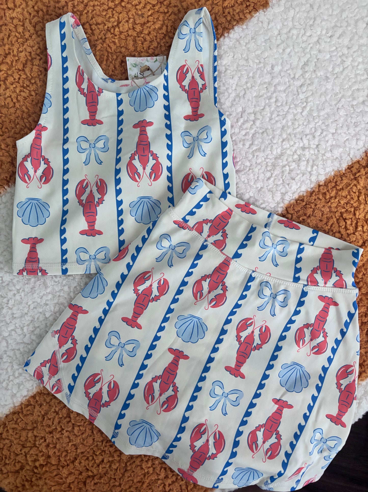 Lobster 2 piece athletic SKORT set