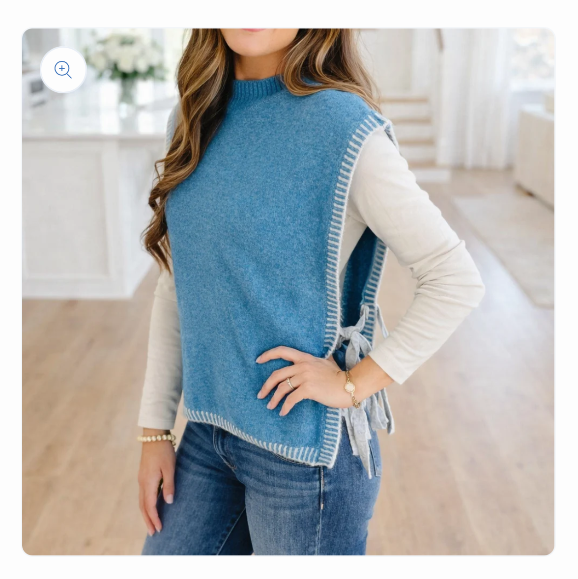Women’s Blue Knot Side Sweater