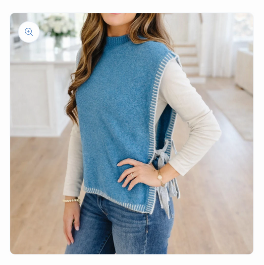 Women’s Blue Knot Side Sweater