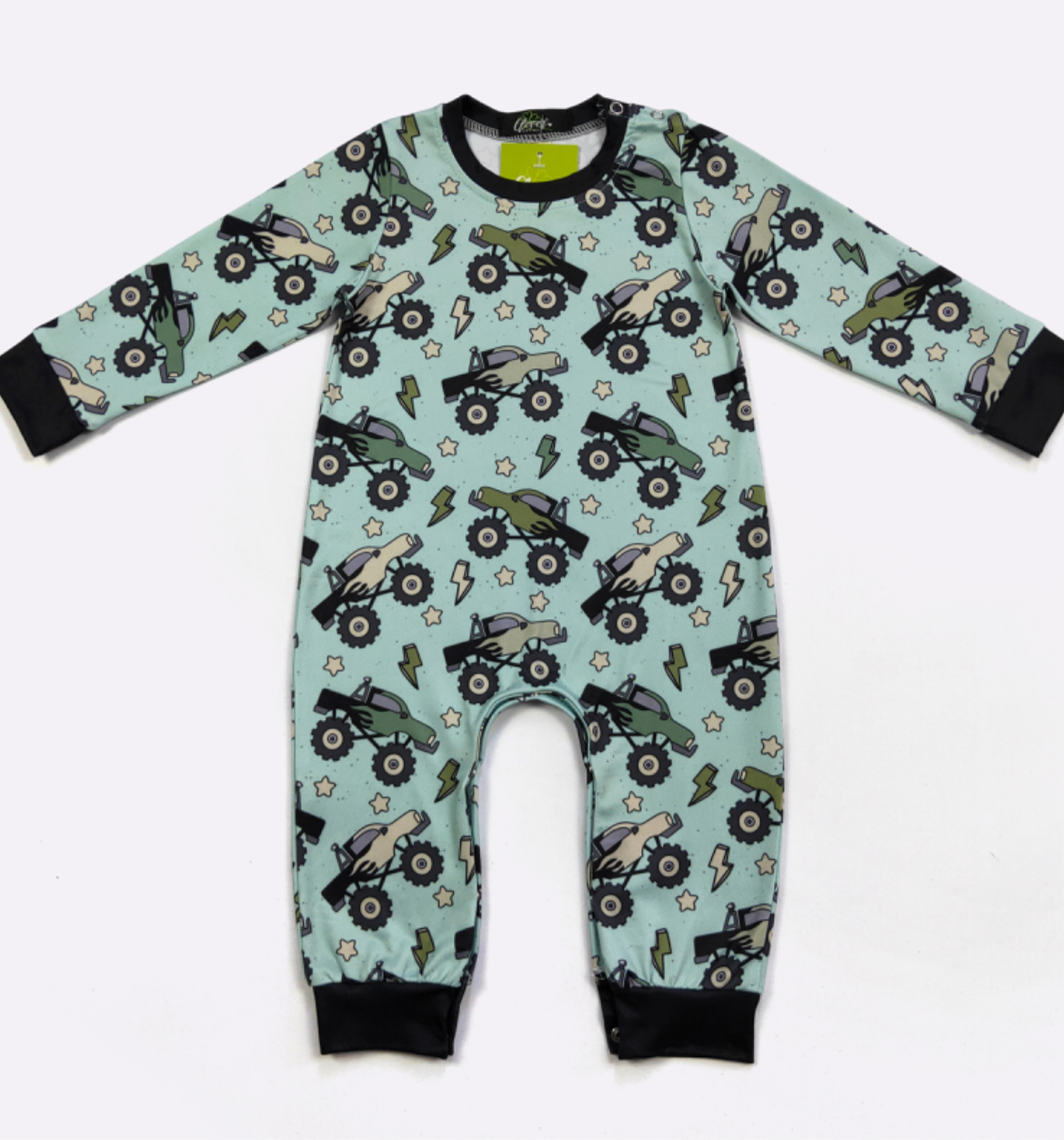 Monster Truck Baby Romper