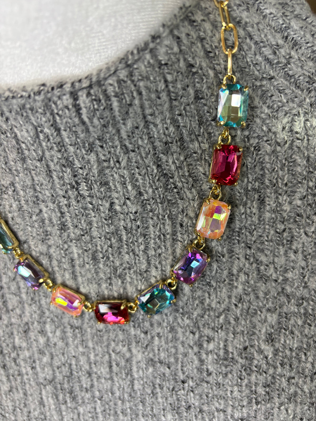 MULTI AB Crystal Necklace