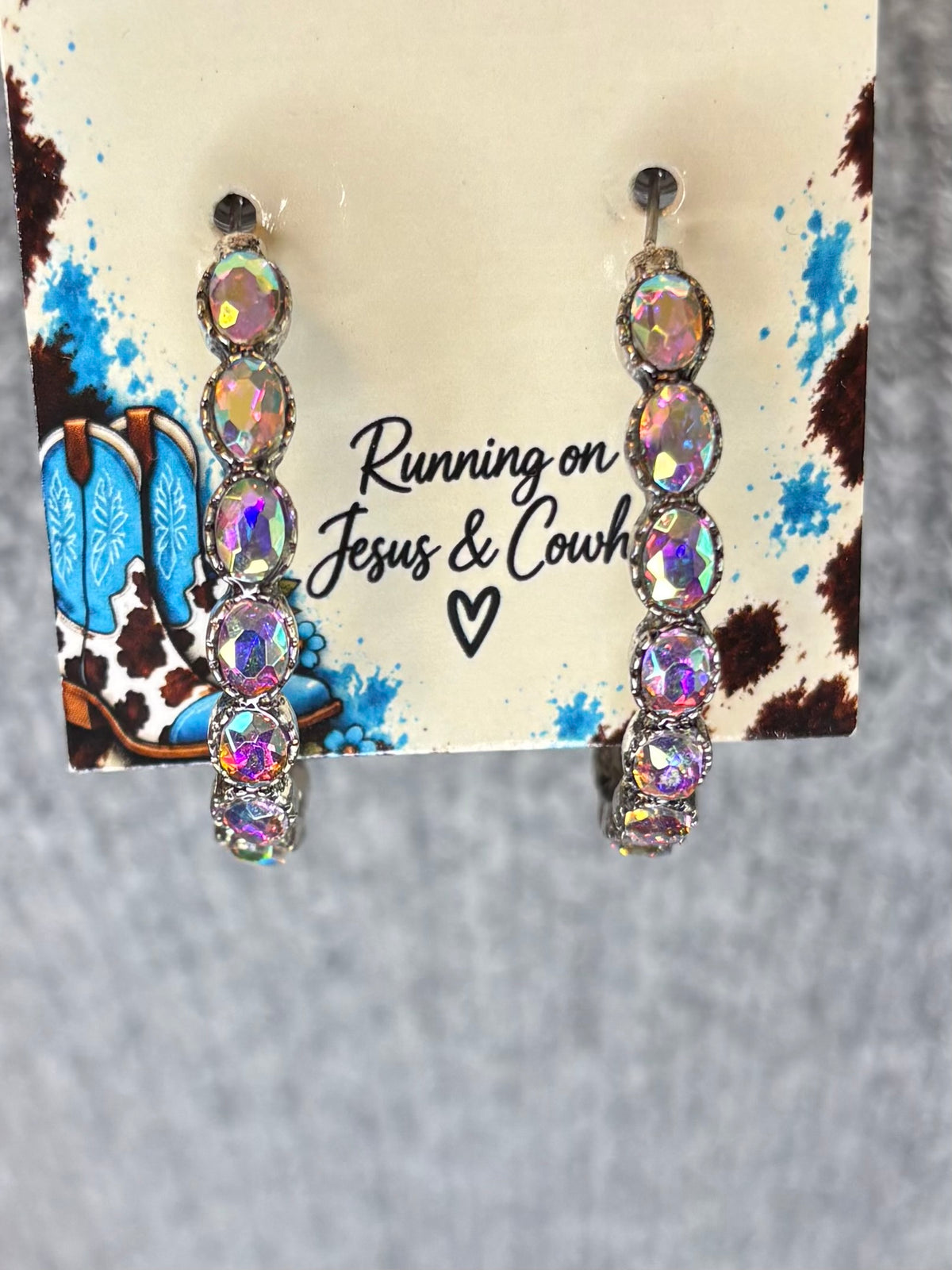 AB Crystal Hoop Earrings