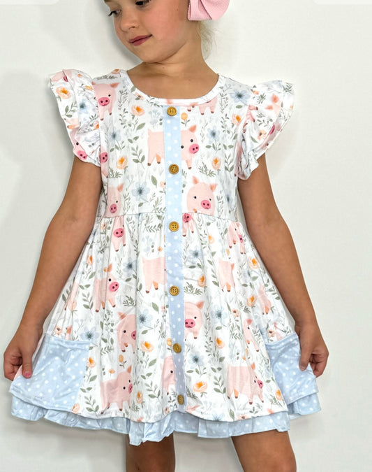 Little Piggie Girls Dress