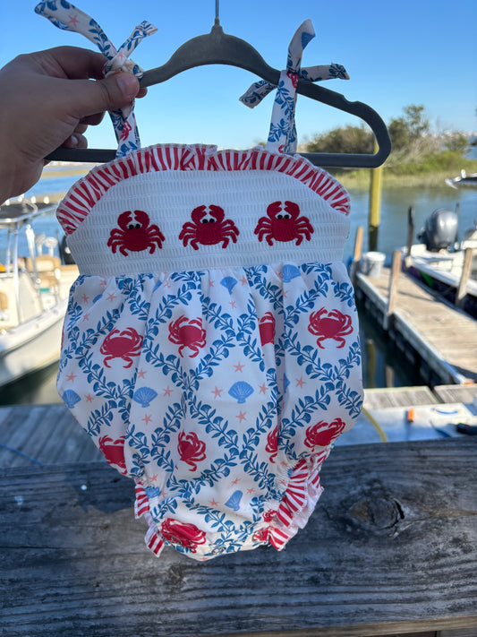 Feeling crabby baby romper