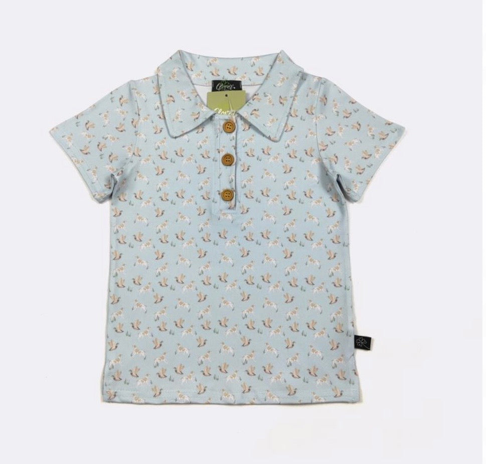 Hunting Dog Collard Boys Shirt