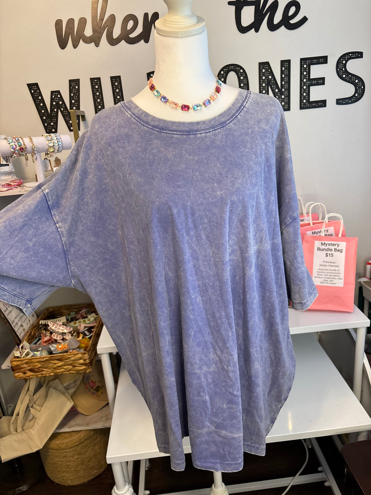Acid Wash BF Tee- Marlin