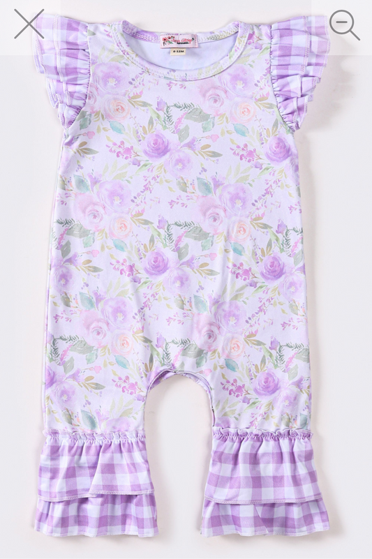 Purple Dreams Baby Romper
