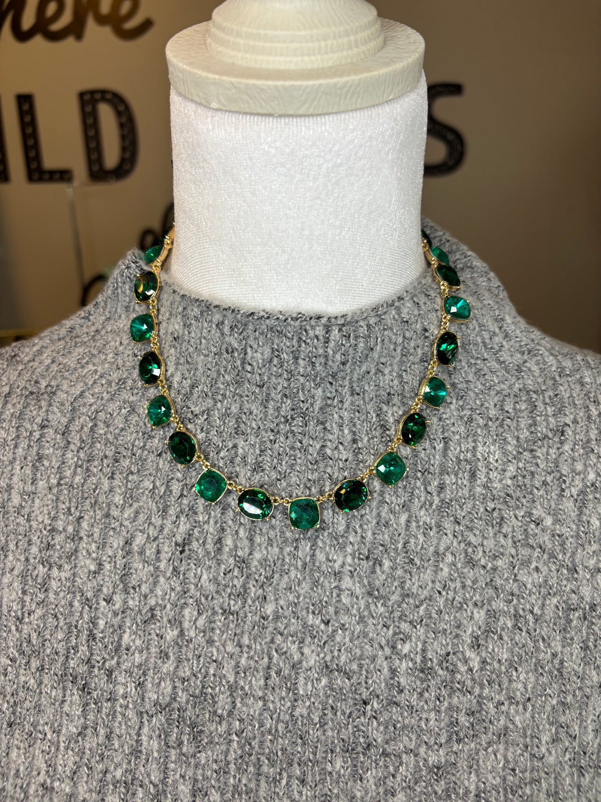 Green 18k Gold Necklace