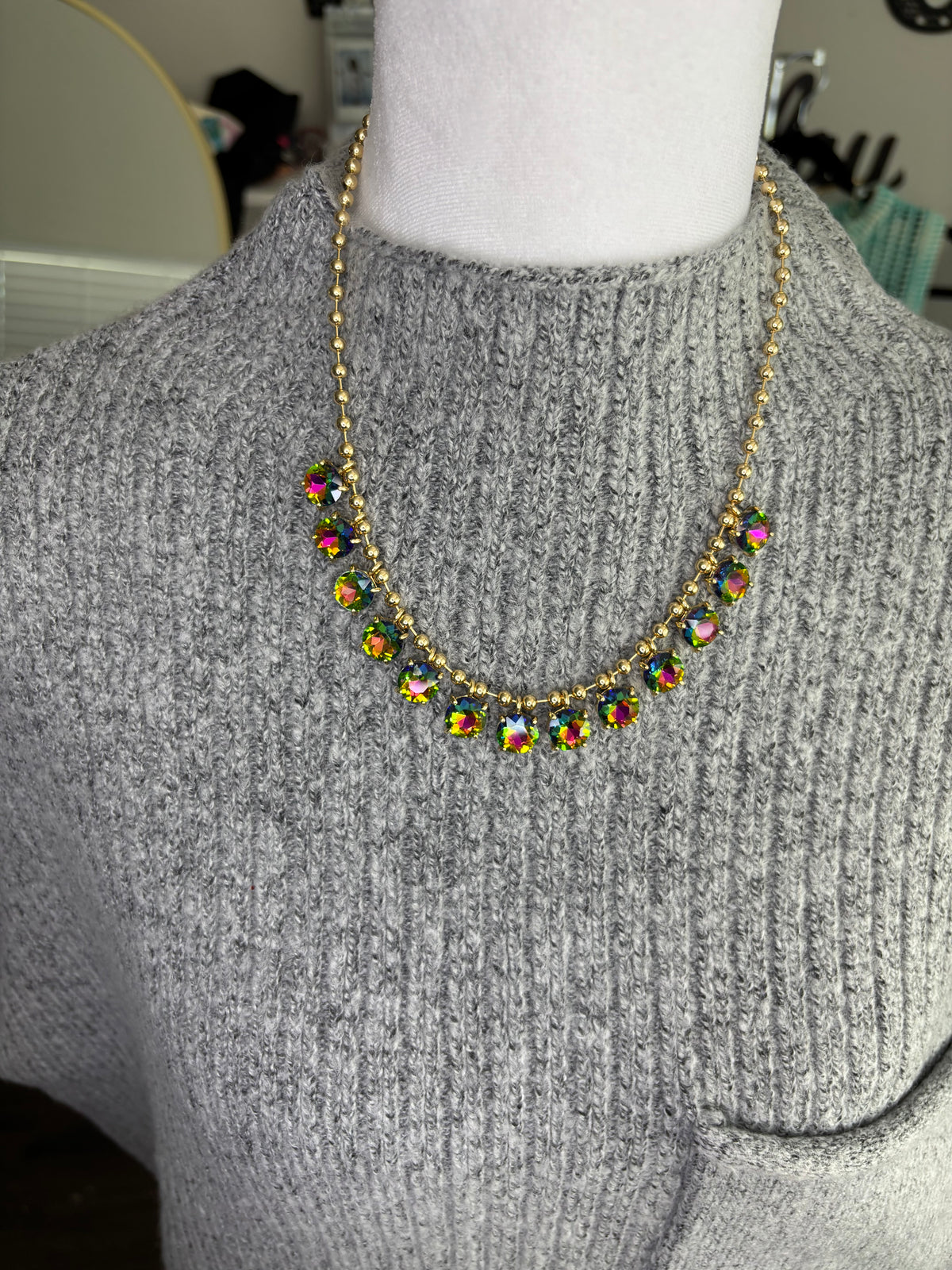 Volcano Stone Gold Ball Necklace
