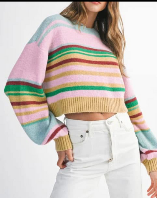 Women’s Striped Boxy Sweater