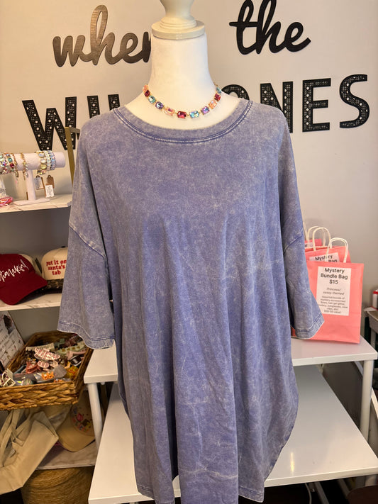 Acid Wash BF Tee- Marlin