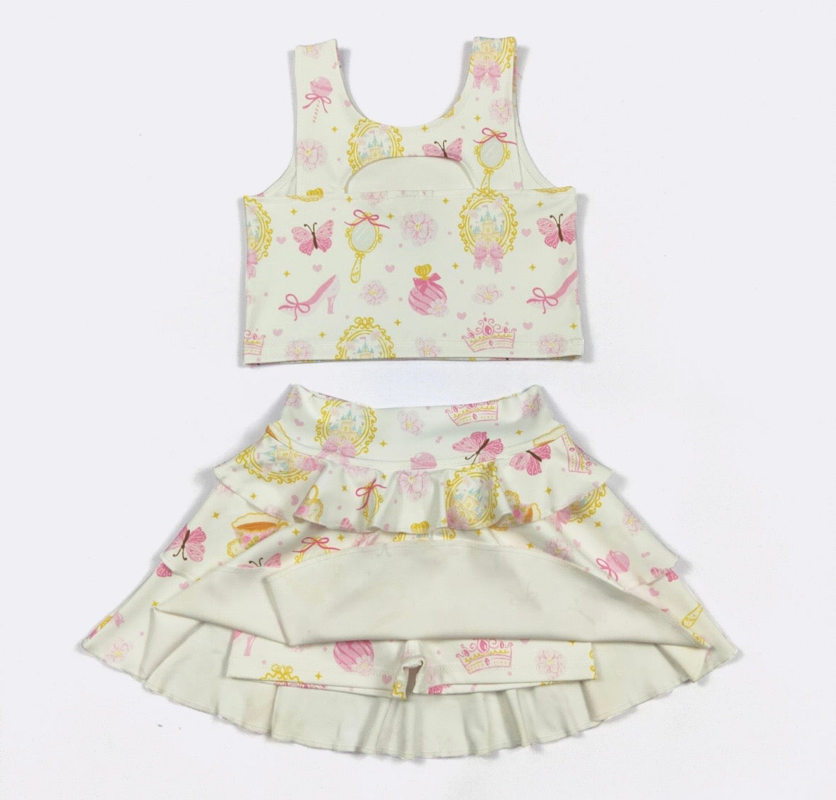 Princess Girls Athletic Ruffle Skort Set