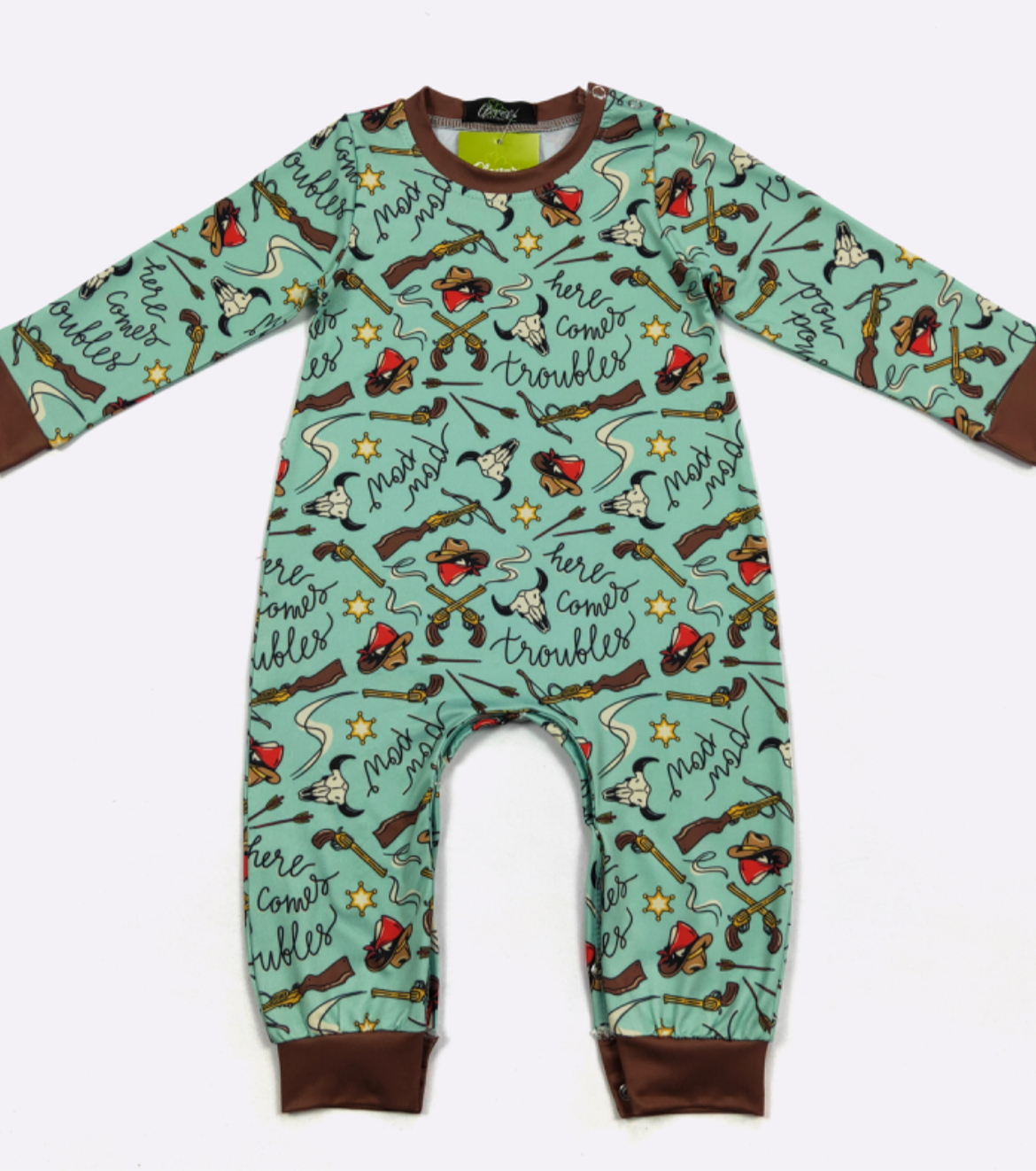 Here Comes Trouble Baby Romper