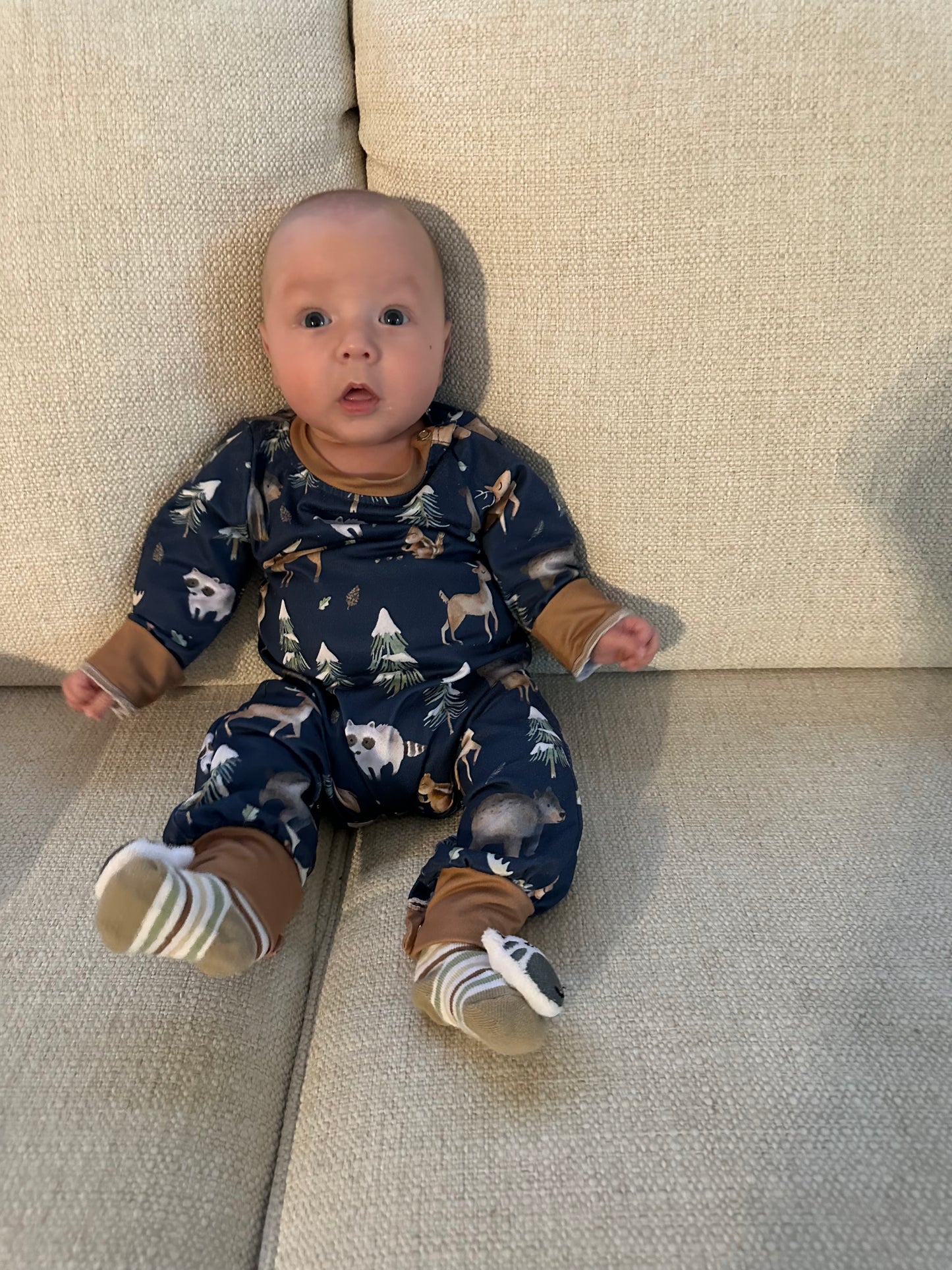 Woodland Creature Baby Romper