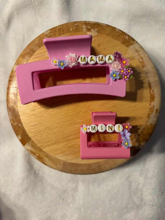 Mama & mini claw clips