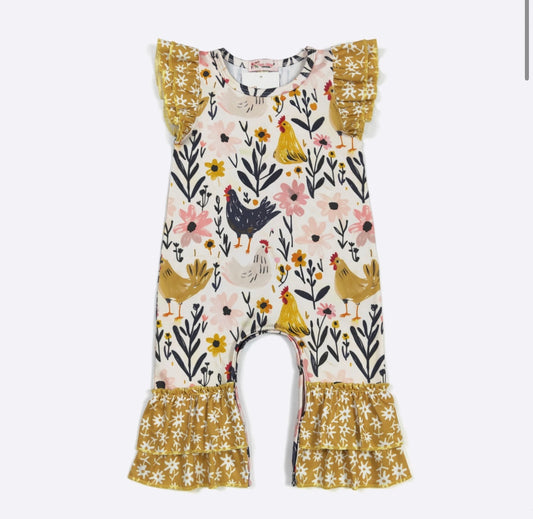 Hen House Ruffle Romper