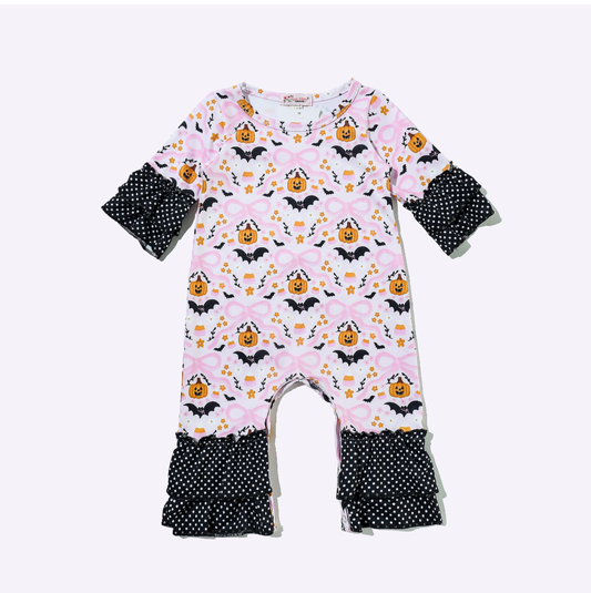 Spooky Baby Girls Romper