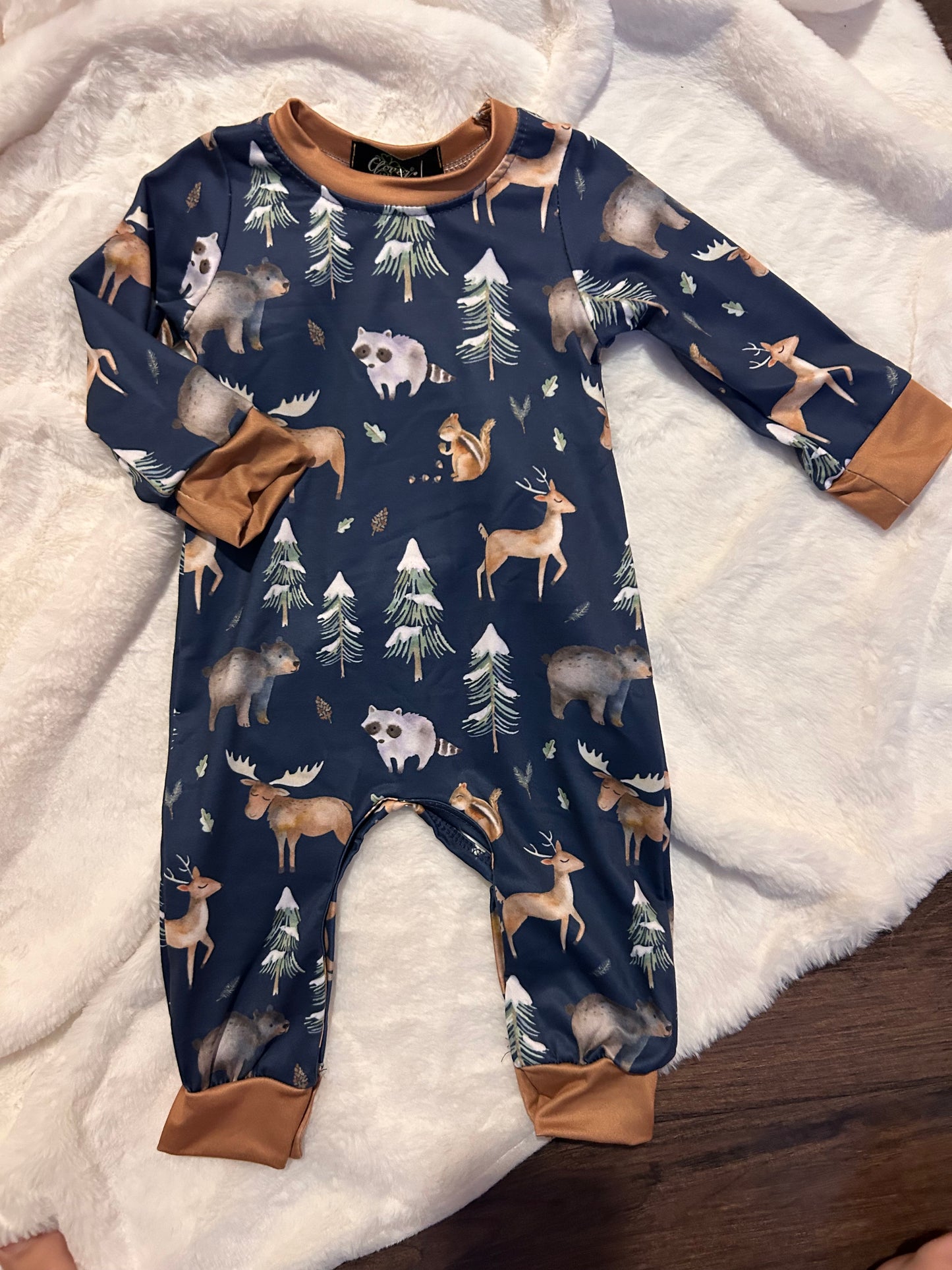 Woodland Creature Baby Romper