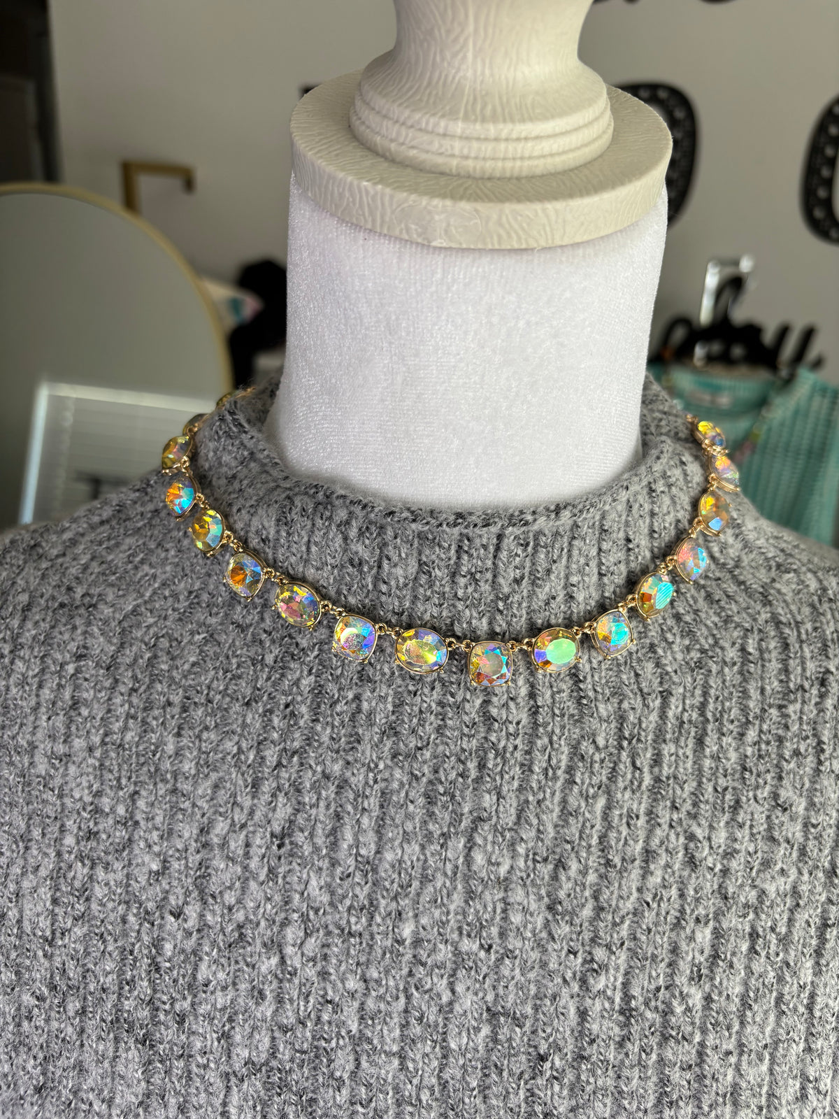 AB Crystal Magnetic Necklace