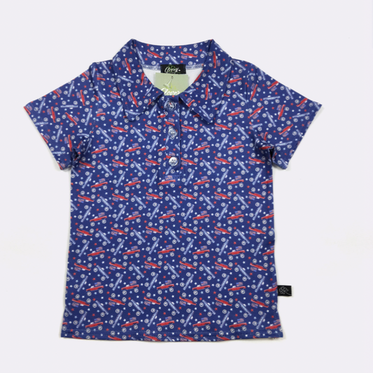 American Monster Trucks Collard Shirt