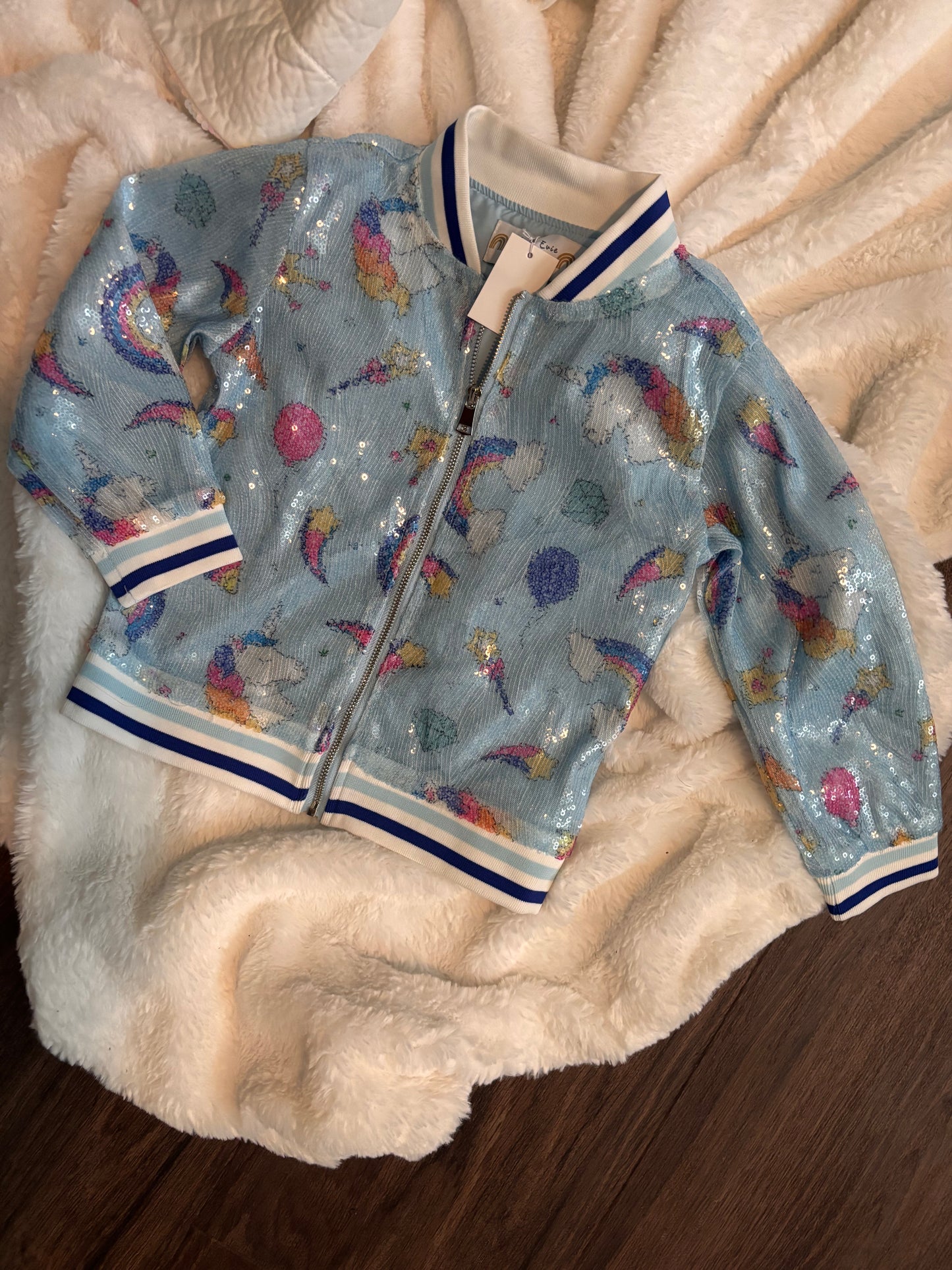 Sequin Unicorn Bomber Jacket