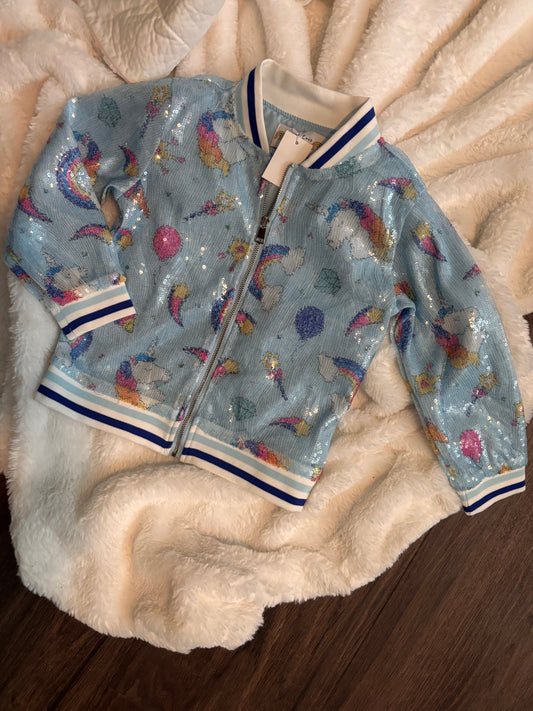 Sequin Unicorn Bomber Jacket