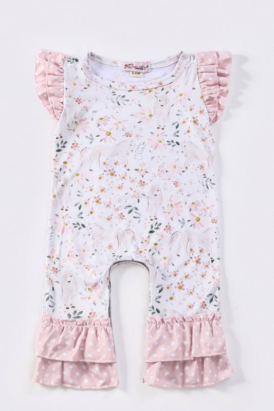 Horse Petals baby romper